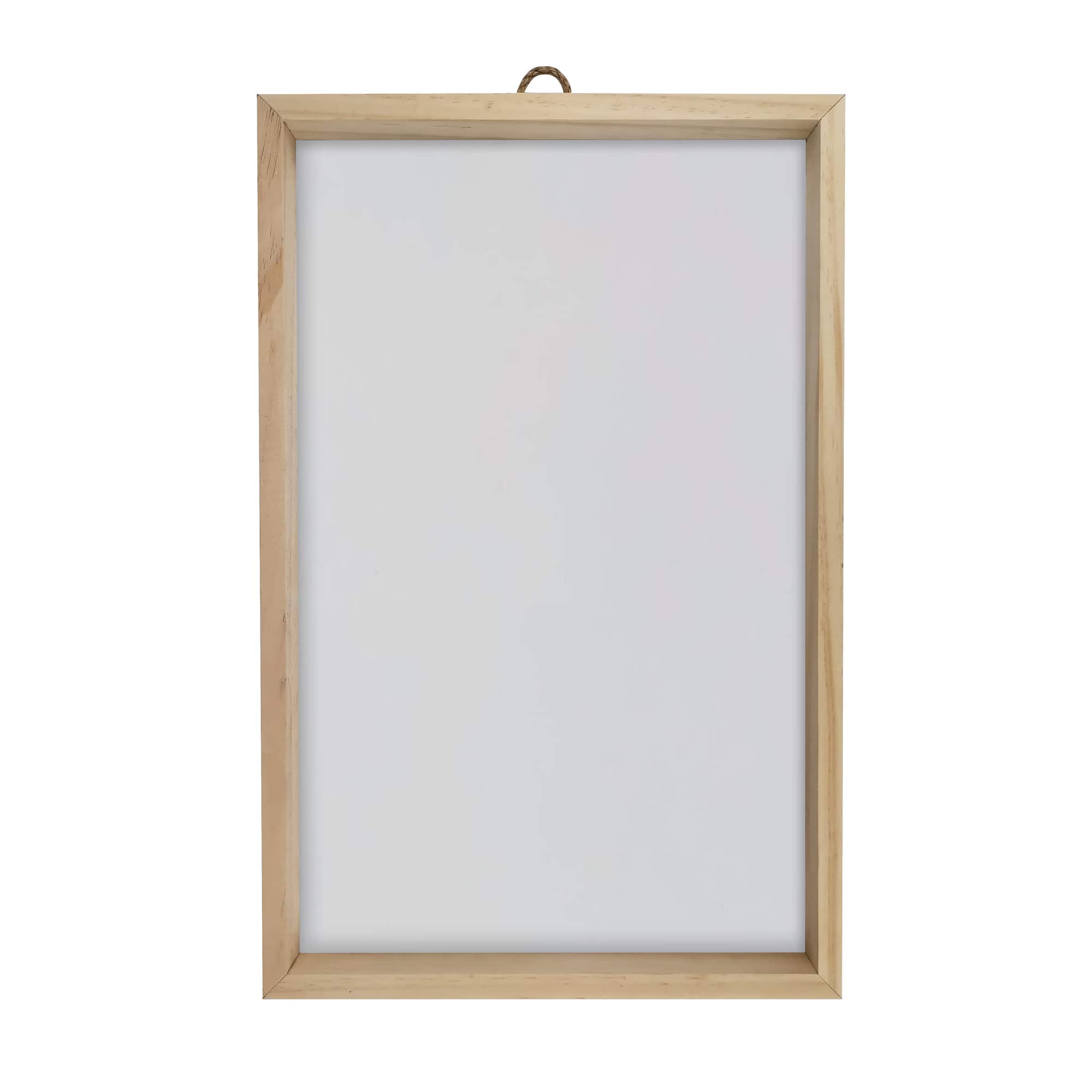 11" x 17" White Plaque with Unfinished Frame by Make Market®